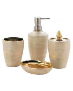 GOLDEN SHIMMER BATH ACCESSORIES